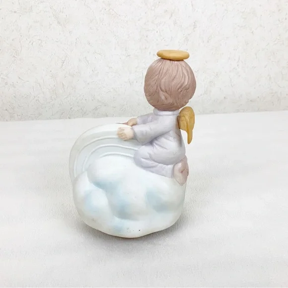 Vintage Zayre Corp Taiwan Hark The Harold Angels Sing Rotating Music Box Rainbow - Picture 3 of 11